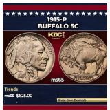 1915-p Buffalo Nickel 5c Grades GEM Unc