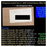 Original sealed box of 5x 1989 United States Mint