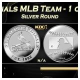 St. Louis Cardinals MLB Team - 1 oz Silver Round R