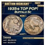 1935-s Buffalo Nickel TOP POP! 5c ms67+ SEGS