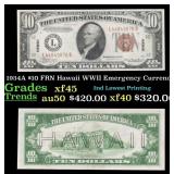 1934A $10 FRN Hawaii WWII Emergency Currency Grade