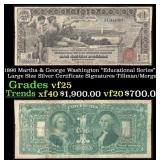 1896 $1 large size Silver Certificate Martha & Geo