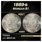 1889-s Morgan Dollar $1 Grades ms64