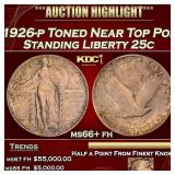 1926-p Standing Liberty Quarter Toned Near Top Pop