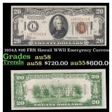 1934A $20 FRN Hawaii WWII Emergency Currency Grade