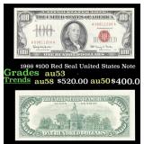 1966 $100 Red Seal United States Note Grades Selec