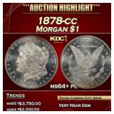 1878-cc Morgan Dollar $1 ms64+ pl SEGS