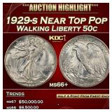 1929-s Walking Liberty Half Dollar Near Top Pop 50