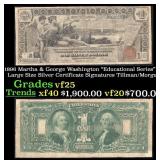 1896 $1 large size Silver Certificate Martha & Geo