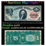 1869 $1 Large Size Legal Tender Note "Rainbow Note