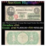 1862 $1 Large Size Legal Tender Note "The Greenbac