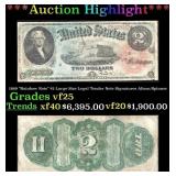 1869 $2 Large Size Legal Tender Note "Rainbow Note