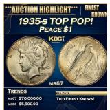 1935-s Peace Dollar TOP POP! $1 ms67 SEGS
