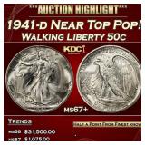 1941-d Walking Liberty Half Dollar Near Top Pop! 5