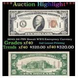 1934A $10 FRN Hawaii WWII Emergency Currency Grade
