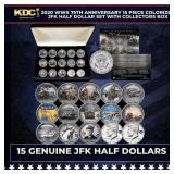 2020 WWII 75th Anniversary 15 Piece Colorized JFK