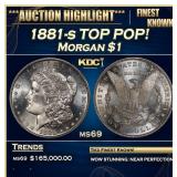 1881-s Morgan Dollar TOP POP! $1 ms69 SEGS