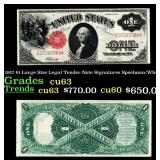 1917 $1 Large Size Legal Tender Note Grades Select