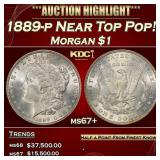 1889-p Morgan Dollar Near Top Pop! $1 ms67+ SEGS