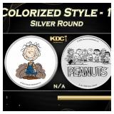 Pig Pen Peanuts Colorized Style - 1 oz Silver Roun