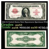 1923 $1 United States Note Grades Select AU Signat
