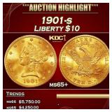 1901-s Gold Liberty Eagle $10 ms65+ SEGS