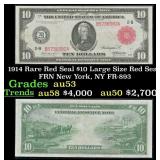 1914 $10 Large Size Red Seal FRN Rare Red Seal New