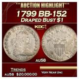 1799 Draped Bust Dollar BB-152 $1 au58 SEGS