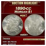 1890-cc Morgan Dollar $1 ms64+ SEGS