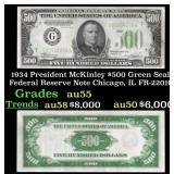 1934 $500 Green Seal Federal Reserve Note Presiden