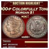 1900-p Morgan Dollar Colorfully Toned $1 ms66+ SEG