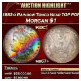 1883-o Morgan Dollar Rainbow Toned Near TOP POP! $