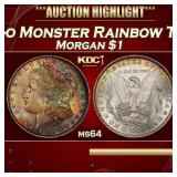 PCGS 1883-o Morgan Dollar Monster Rainbow Toned $1