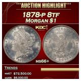 1878-p 8tf Morgan Dollar $1 ms66+ SEGS