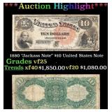 1880 $10 United States Note "Jackass Note" Grades