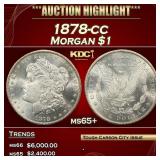 1878-cc Morgan Dollar $1 ms65+ SEGS