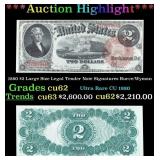 1880 $2 Large Size Legal Tender Note Grades cu62 S