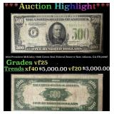 1934 $500 Green Seal Federal Reserve Note Presiden