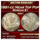 1891-cc Morgan Dollar $1 ms66+ SEGS