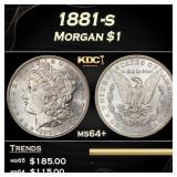 1881-s Morgan Dollar $1 Grades ms64+