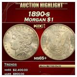 1890-s Morgan Dollar $1 ms65+ SEGS