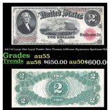1917 $2 Large Size Legal Tender Note Thomas Jeffer