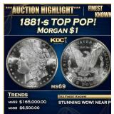 1881-s Morgan Dollar TOP POP! $1 ms69 SEGS