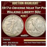 1917-d Obverse Walking Liberty Half Dollar Near To