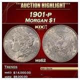 1901-p Morgan Dollar $1 ms62 USCG