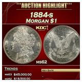 1884-s Morgan Dollar $1 ms62 USCG