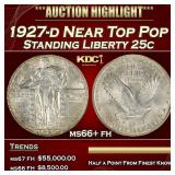 1927-d Standing Liberty Quarter Near Top Pop 25c m