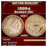 1899-s Barber Quarter 25c ms62+ USCG