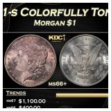 1881-s Morgan Dollar Colorfully Toned $1 ms66+ SEG