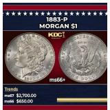 1883-p Morgan Dollar $1 ms66+ SEGS